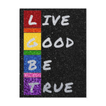 PURPURINA LGBT Live Good Be True Card