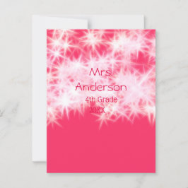 Postal Purpurina rosa rojo chisporroteando De vuelta al m