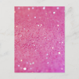 Postal Purpurina rosado caliente - Brillante, espárragos