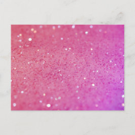 Postal Purpurina rosado caliente - Brillante, espárragos