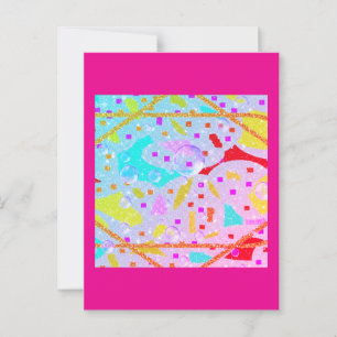 POSTAL PURPURINA Y BURBUJAS DISEÑAR PASTELES ART
