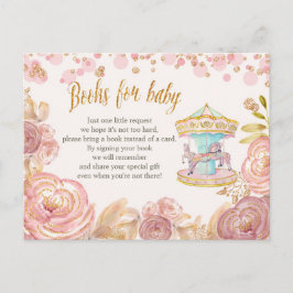 Postal Purpurinas de carrusel rosado - Libros para bebé