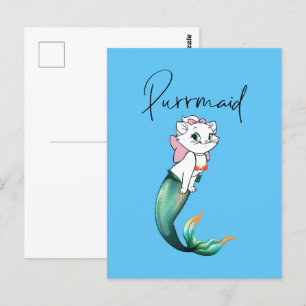 Postal Purrmaid de gatito de gatito de comadreja - Diseño