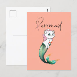 Postal Purrmaid de gatito de gatito de comadreja - Diseño