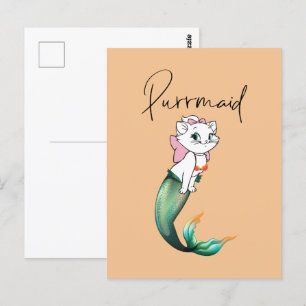 Postal Purrmaid de gatito de gatito de comadreja - Diseño