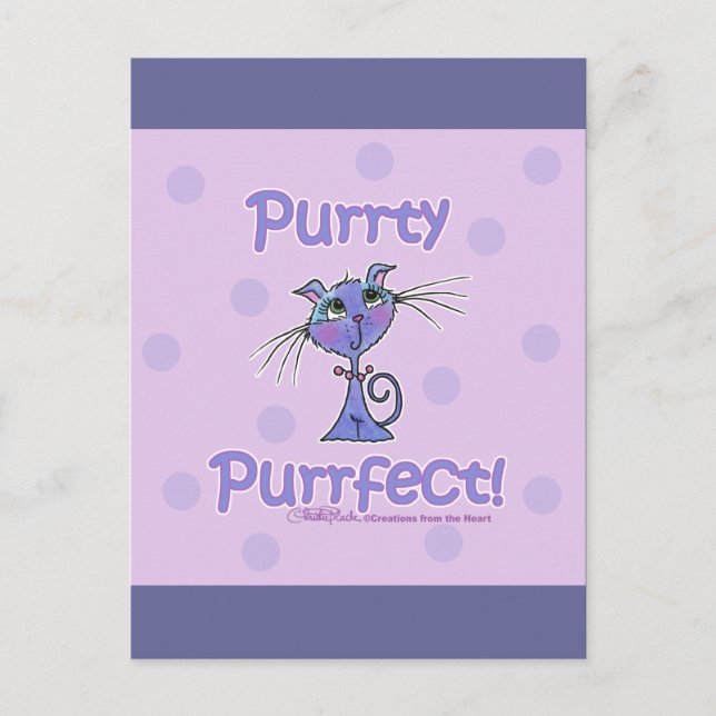 Postal Purrty Purrfect Kitty (Anverso)