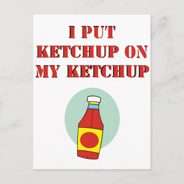 Postal Puse Ketchup en mi Ketchup (Anverso)