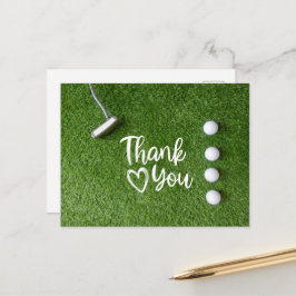 Postal Putters de golf están en césped verde Gracias