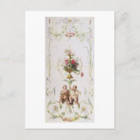 Putti en medio de mareas de flores y hojas