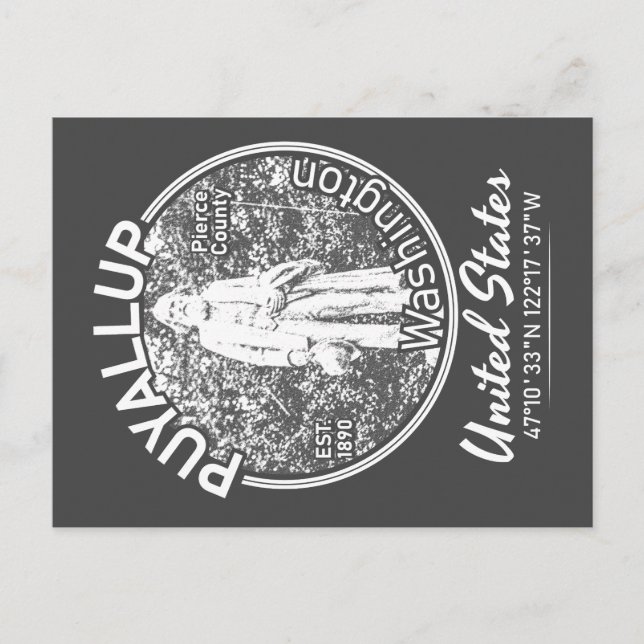 POSTAL PUYALLUP - VINTAJE DE WASHINGTON (Anverso)