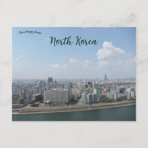 Postal Pyongyang Visión Occidental de Corea del Norte