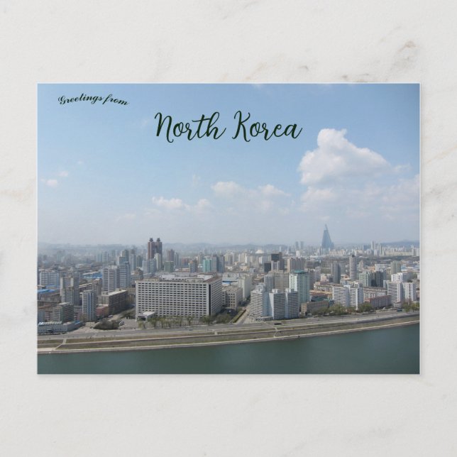 Postal Pyongyang Visión Occidental de Corea del Norte (Anverso)