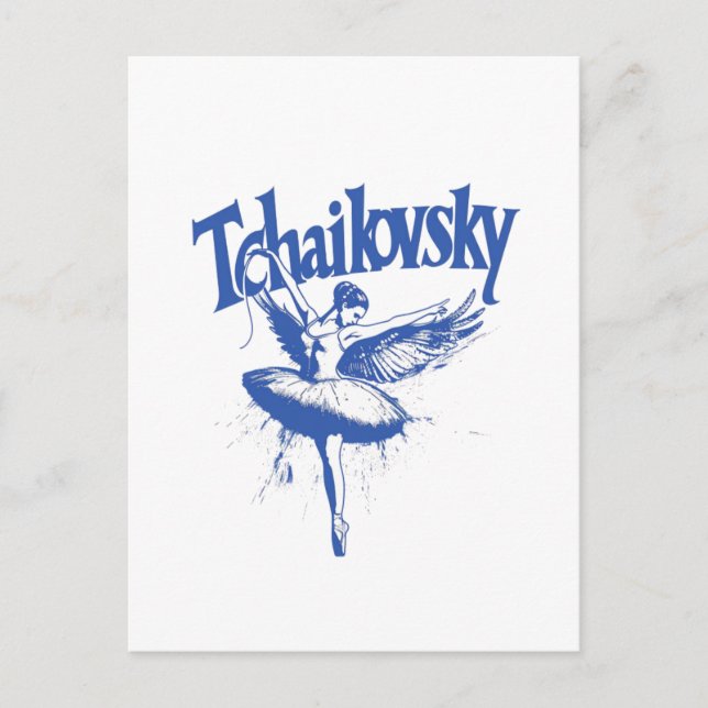 Postal Pyotr Ilyich Tchaikovsky, LAGO SWAN (Anverso)