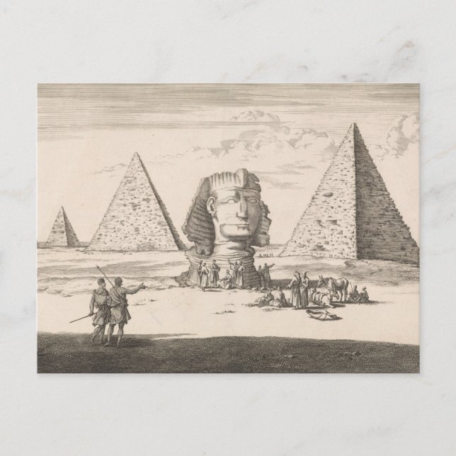 Postal Pyramiden en Sfinx van Gizeh (1698) por Jan Luyken (Anverso)