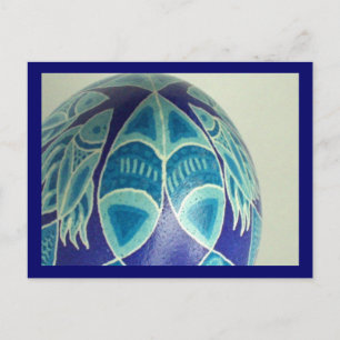 Postal Pysanka de pescado azul