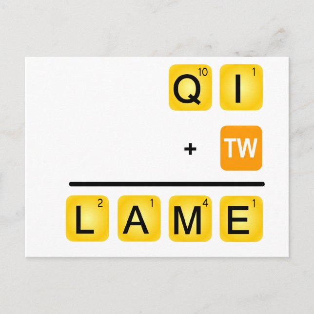Postal ¡QI es LAME! (Anverso)