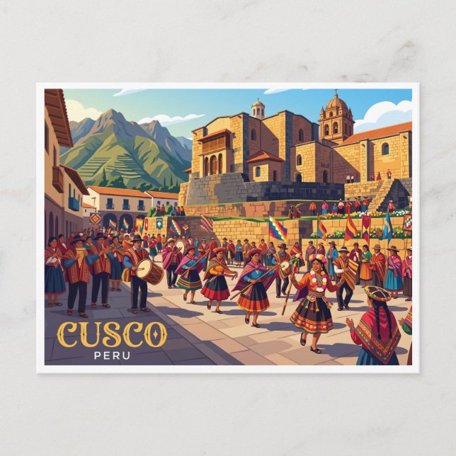 Postal Qorikancha, Cusco Perú (Anverso)