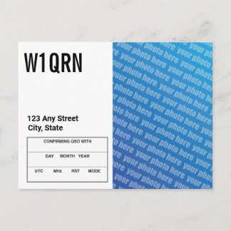 Postal QSL Card Add Your Own Photo