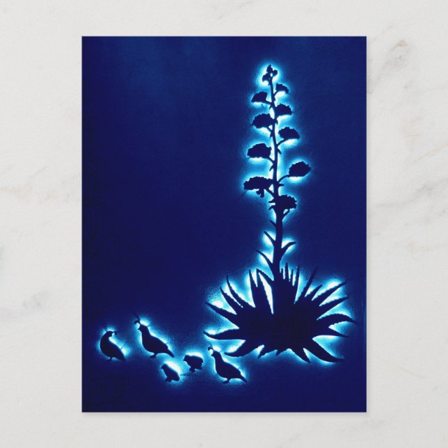 Postal Quail y Agave (Anverso)