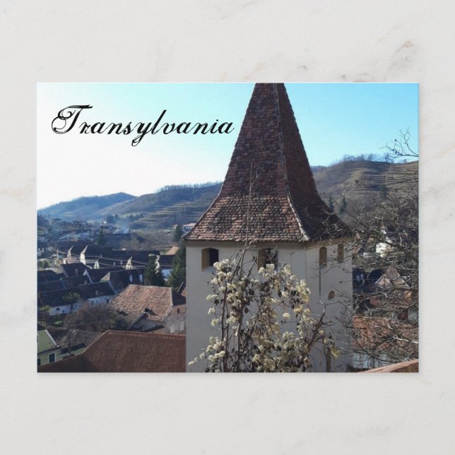 Postal Quaint Village Tower Transilvania (Anverso)