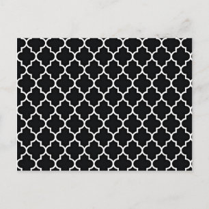 Postal Quatrefoil Blanco y negro