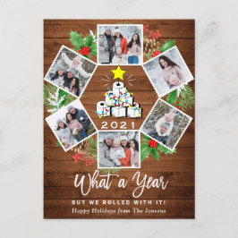 Postal Qué año de cuarentena de la foto del árbol de Navi