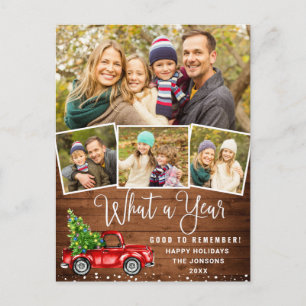 Postal Qué año más Navidades Camión de Granja Roja 4 Foto