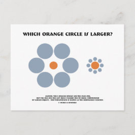 Postal ¿Qué Círculo Naranja Es Más Grande? (Ilusión óptic