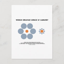 Postal ¿Qué Círculo Naranja Es Más Grande? (Ilusión óptic