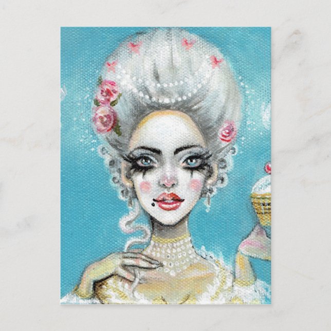 Postal Que coman pastel mini Marie Antoinette (Anverso)