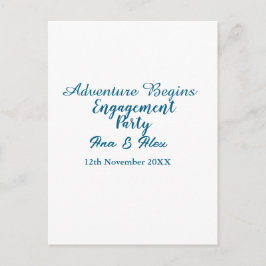 Postal que comience la aventura nombre de la fiesta de co