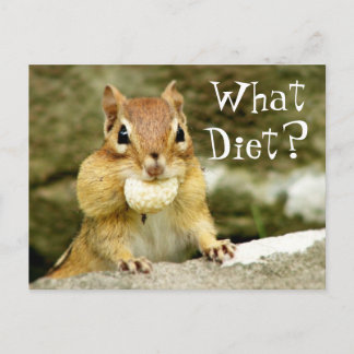 Postal ¿Qué dieta? Postcard de Chipmunk