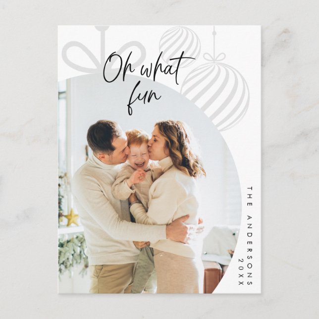 Postal Qué Diversión, Foto Familiar, Felicitación de Navi (Anverso)