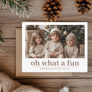 Postal ¡Qué Diversión! Foto personalizada de feliz feriad
