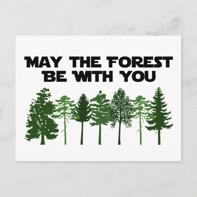 Postal Que el bosque esté contigo (Anverso)
