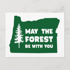 Postal Que el bosque esté contigo Oregón