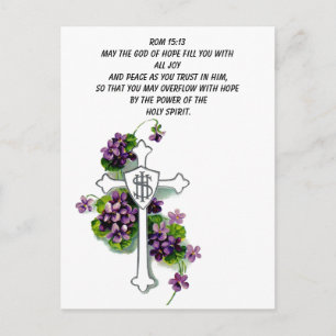 Postal Que el Dios de la esperanza te llene con una posta