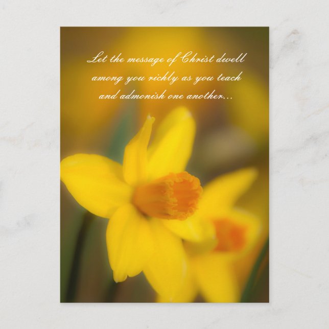 Postal Que el mensaje de Cristo habite entre vosotros ric (Anverso)