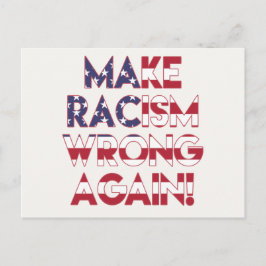 Postal ¡Que el racismo se equivoque otra vez! Protesta co