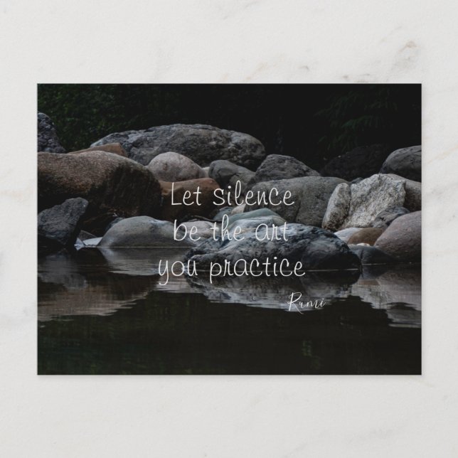 Postal Que el silencio sea el arte que practicas (Anverso)