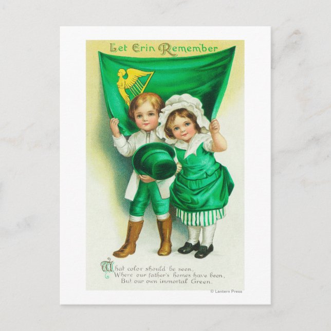 Postal Que Erin recuerde a una pareja que sostiene una ba (Anverso)