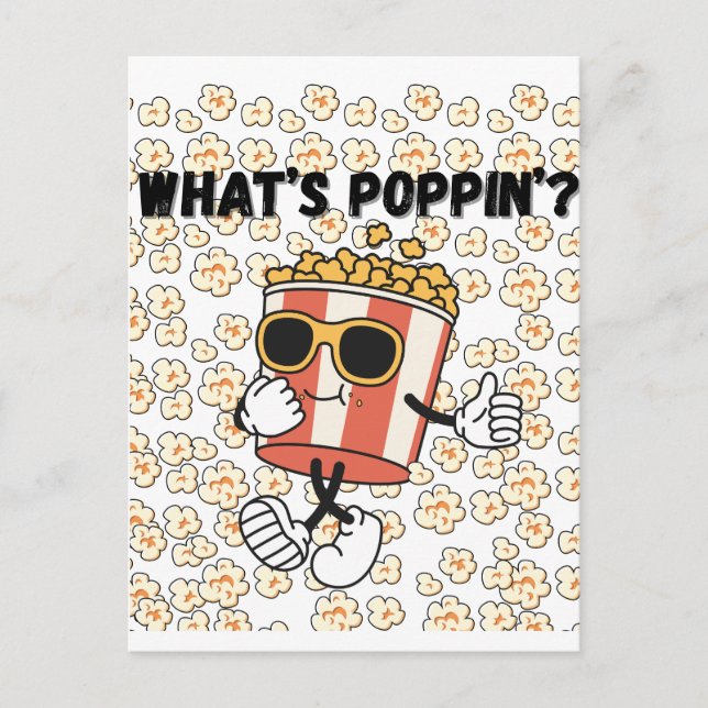 Postal Qué es Poppin’ Popcorn (Anverso)