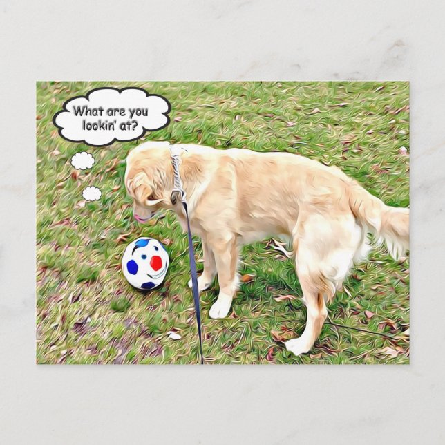 Postal ¿Qué estás viendo en la cara de Oro? (Anverso)