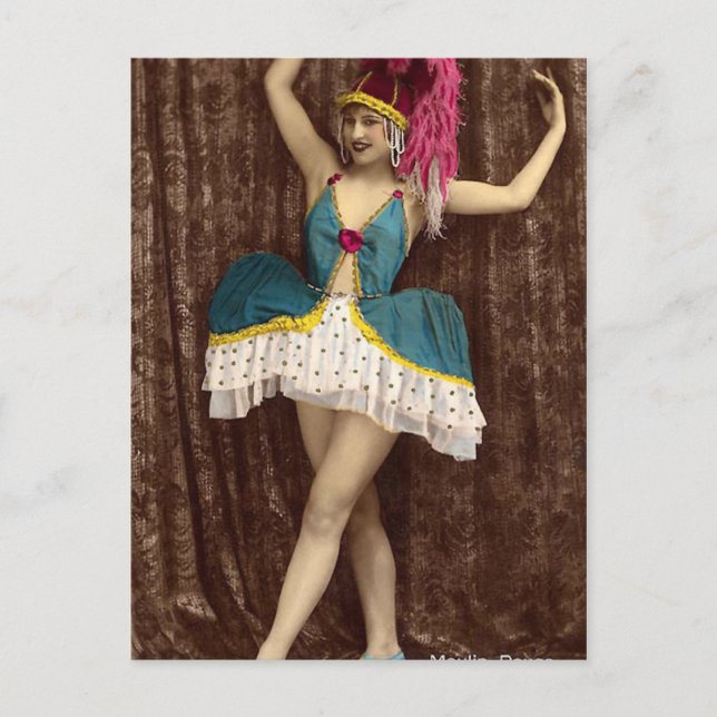 Postal Qué falda (Anverso)