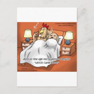 Postal ¿Qué fue primero, el pollo o el huevo? Regalos y c