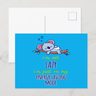 Postal Qué gracioso Koala No soy perezoso Sólo estoy en m