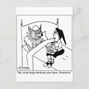 Postal Qué grandes dentaduras tienes