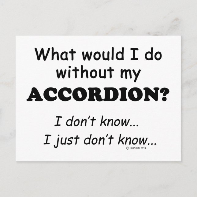 Postal Qué haría, Acordeón (Anverso)