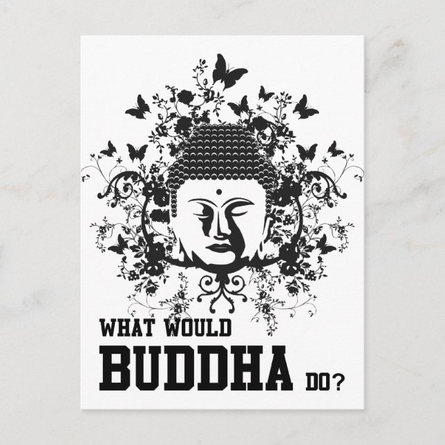Postal Qué haría Buda (Anverso)