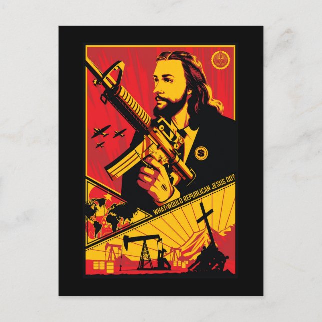 Postal ¿Qué haría Jesús Republicano? (Anverso)